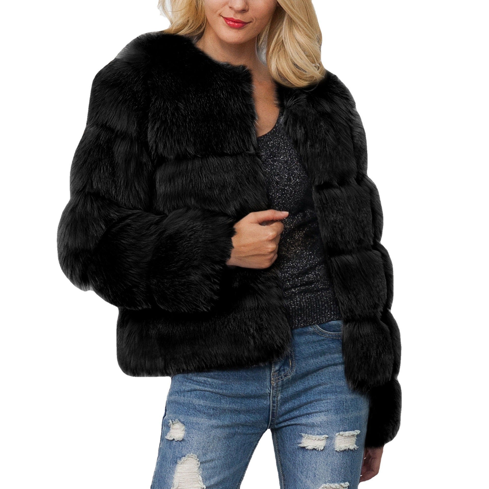 Trendy Faux Jacke